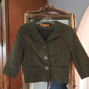 Cynthia Steffe embroidered cutout jacket